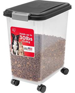 lot 18839 image: IRIS USA Airtight Dog Food Storage Container  30 lbs  33 Qt. - Retail $24