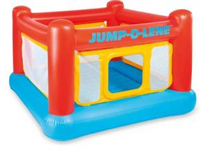 lot 18845 image: INTEX Jump-O-Lene Inflatable Trampoline Bounce House for Kids Ages 3-6 - Retail $63