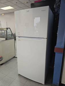 lot 5444 image: 2023 Frigidaire White Top-Freezer Refrigerator 30in Wide  Model FFTR1835VW3