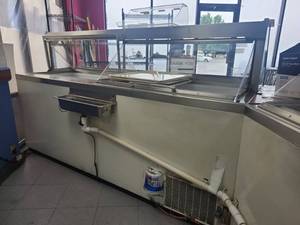 lot 5450 image: Commercial Ice Cream Dipping Cabinet w Sneeze Guard & Rinse Sink