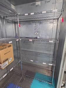 lot 18799 image: Metro 4-Tier Chrome Wire Shelving Unit