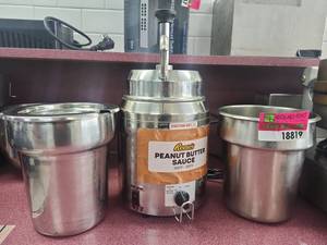 lot 18819 image: Server FSP Hot FudgeTopping Warmer w Pump Dispenser & 2 Inserts