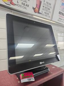 lot 18824 image: NCR Touchscreen POS Terminal Display w Tilting Stand  Model 77761-3100-0067