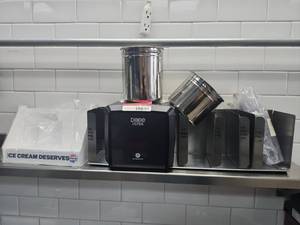 lot 18834 image: Dixie Ultra Napkin Dispenser, Lid Organizer, Spoon Canisters & Pepsi Tray Lot