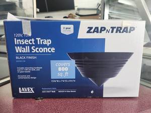 lot 18848 image: Lavex Zap N Trap Insect Trap Wall Sconce  Model 605WS13B