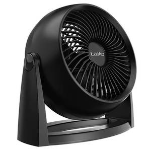 lot 18856 image: Lasko Whirlwind Tilt 12-Inch Table Fan 3-Speed Wall Mount Black  Model A12105