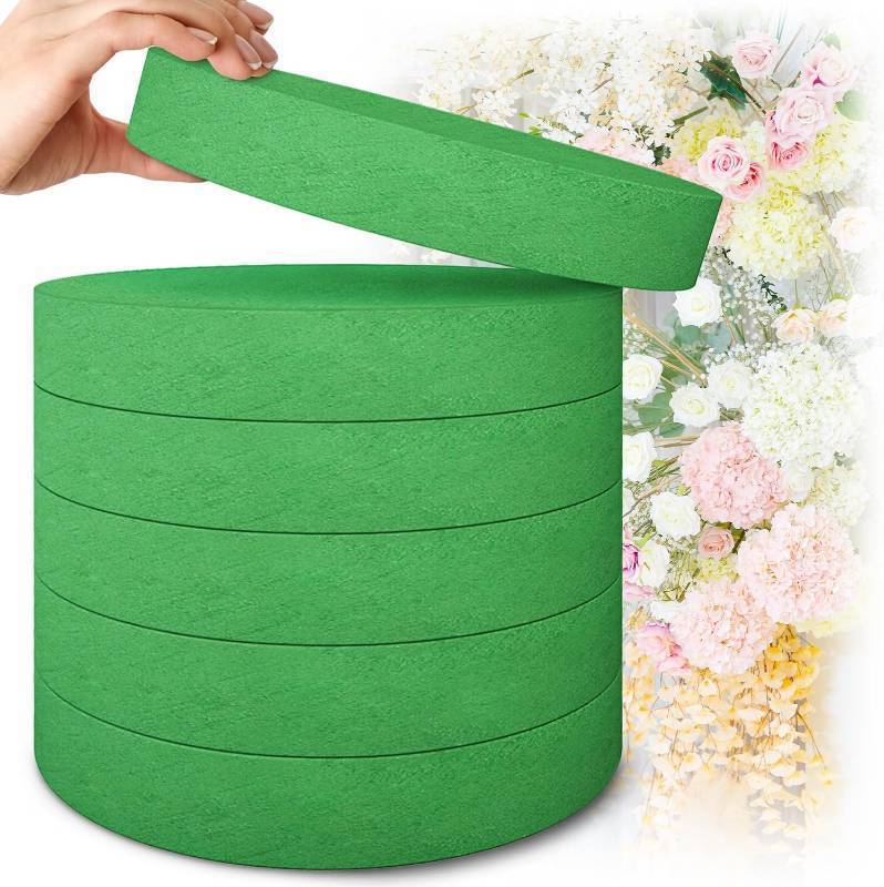 lot 201604 image: Max Shape Round Floral Foam Blocks,Large Dry Floral Foam for Artificial Flowers,Craft Project,Wedding Aisle Flowers,Arty Decoration 6 Pack (9.84)
