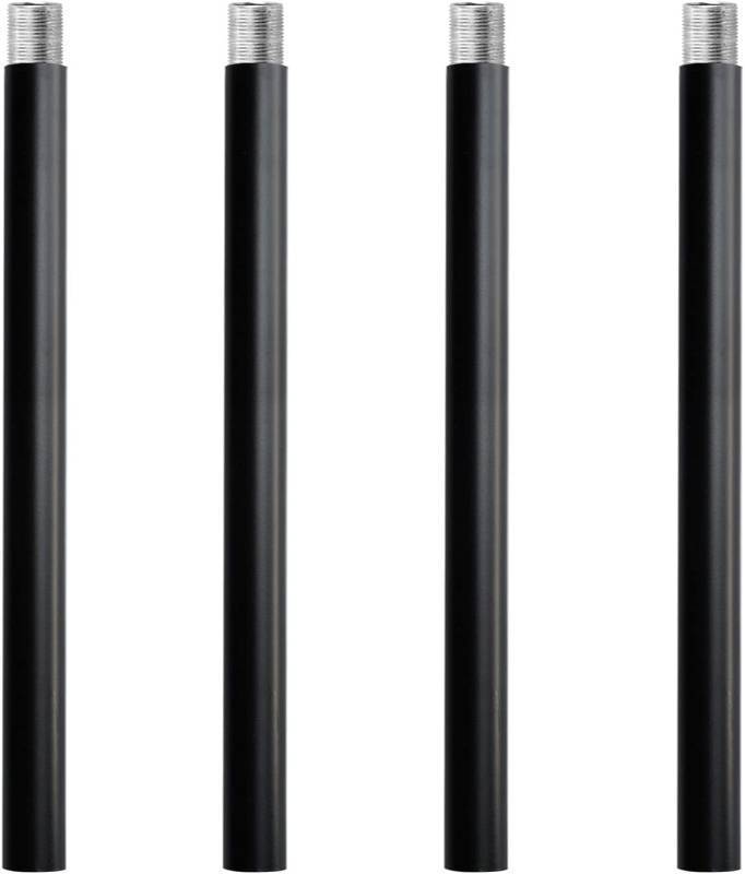 lot 401566 image: Matte Black M10 Threaded Light Fixture Extension Rod, 4 Inches