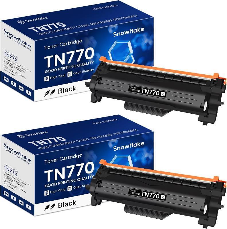 lot 401570 image: TN770 TN-770 TN 770 Toner Cartridge Compatible TN770 Super High Yield Black Toner Replacement for Brother TN 770 TN-770 MFC-L2750DW HL-L2370DW HL-L2395DW Printer Toner (2-Pack).