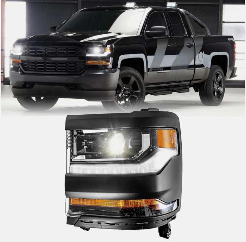 lot 271515 image: Retails for $140 Left For 2016 -2019 Chevy Silverado 1500 Projector Headlights HIDXenon LED DRL
