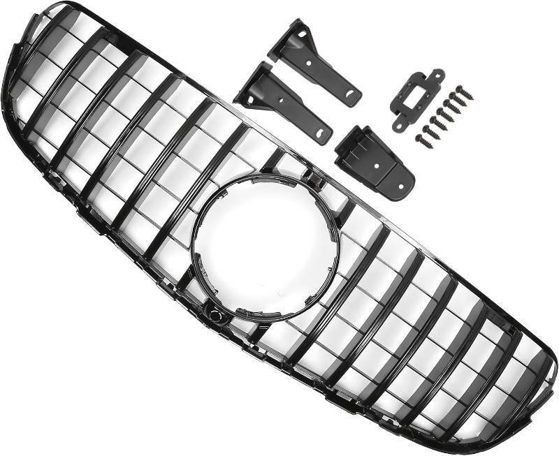 lot 251590 image: Retails for $112 X AUTOHAUX Front Upper Hood Bumper Grille Grill for Mercedes-Benz GLC250 2017-2018 Front Upper Bumper Kidney Grille Grill with Hole Gloss Black