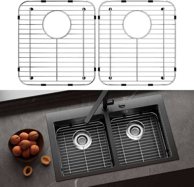 lot 121633 image: 2Pack Stainless Steel Sink Protectors, 13.12x11.6