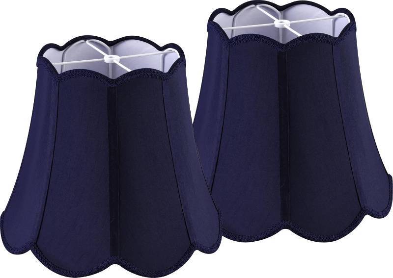 lot 321577 image: GO&SO Medium Blue Scalloped Lampshades Set of 2,8 13 11 Art Petal Shade