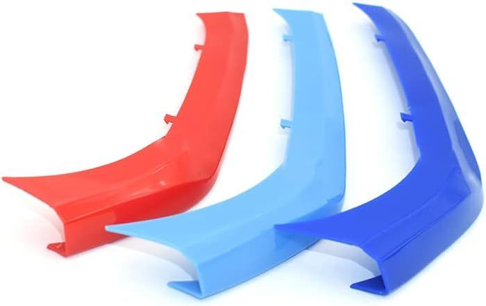 lot 331410 image: SANRILY for BMW M-Performance Grille Inserts Trims Compatible with BMW 1 Series F20 F21 Accessories 2015-2019Standard Kidney Grill (9 Beams) Front Grille Cover Strips Trim