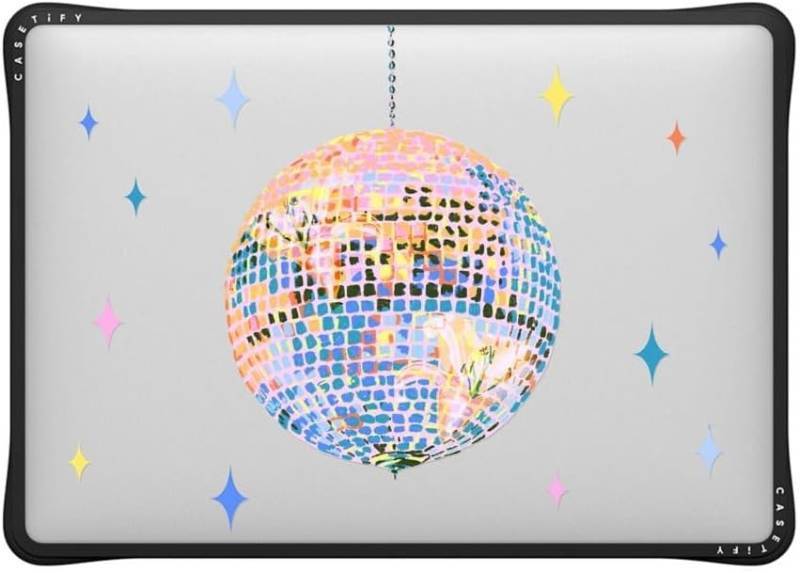 lot 351932 image: CASETiFY Impact MacBook Air 13 (M1Intel) Case Cushioned Impact CornersScratch-ResistantAnti-Slip Grip - Disco - Clear Black