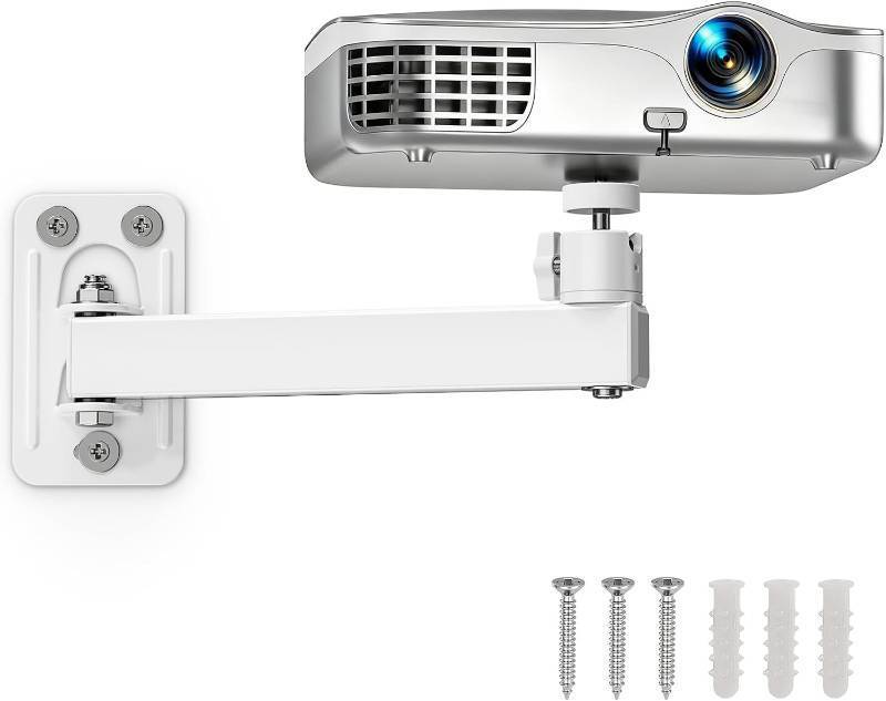 lot 311615 image: Projector Stand, Projector Wall Mount with 14-Inch Thread, White