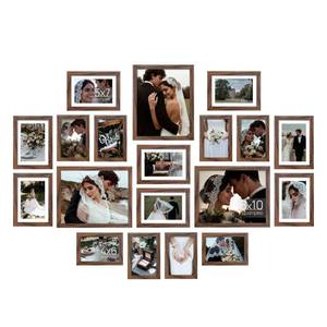 lot 1838 image: Upsimples Picture Frames Set of 19 Brown 8x10 5x7 4x6