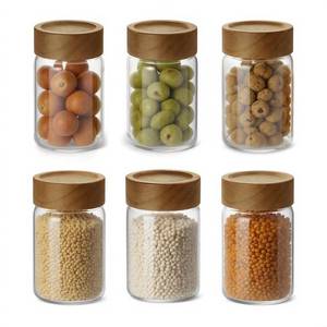 lot 1871 image: Zoaiirte Small Glass Spice Jars 8 fl oz 6-Pack