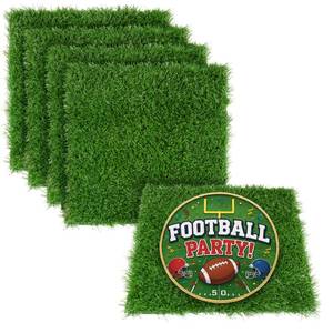 lot 1890 image: XLX TURF 4 Pack Artificial Grass Square Placemats 12 x 12 Inch