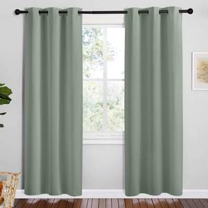 lot 1911 image: NICETOWN Sage Green Blackout Kitchen Curtains 42 x 78 In 2 Panels
