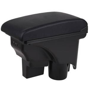 lot 1914 image: YJYWZH Car Console Armrest Box For VW Golf Jetta 2010-2012 Black Stitching