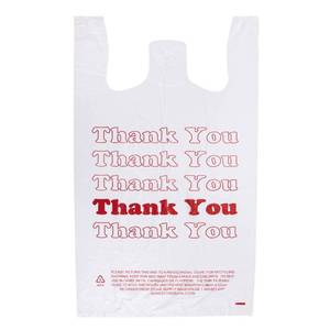lot 1916 image: SSWBasics Plastic Thank You T-Shirt Bags 500 Count 18 x 8 x 30 in