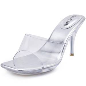 lot 1918 image: NBUUNBU Womens Clear Platform Heels Stiletto Sandals 3.78 Inch Heel, Size 37
