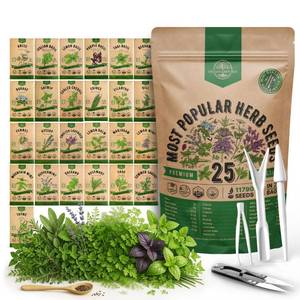 lot 2000 image: Organo Republic Herb Seed Variety Pack, 25 Varieties, 11,700 Non-GMO Seeds