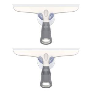 lot 2008 image: MR.SIGA Silicone Shower Door Squeegee, 10 Inch, White & Gray, 2 Pack