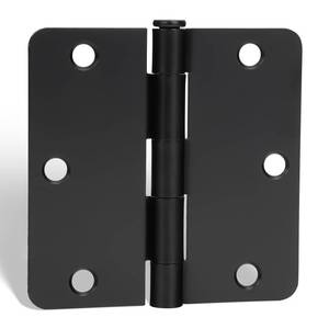lot 2035 image: Goldenwarm Matte Black Door Hinges 3-12 Inch 14 Inch Radius Corners 24 Pack