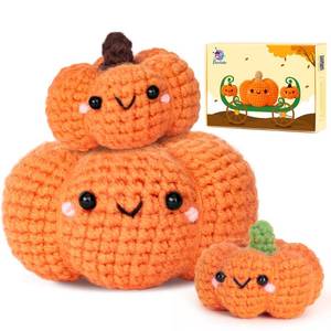 lot 2039 image: Crochetta Crochet Starter Kit, 6 Yarn Colors, Pumpkin Pattern