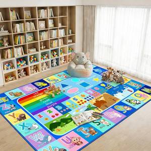 lot 2414 image: Kids Educational ABC Alphabet Area Rug 2.5 x 4 Ft Blue