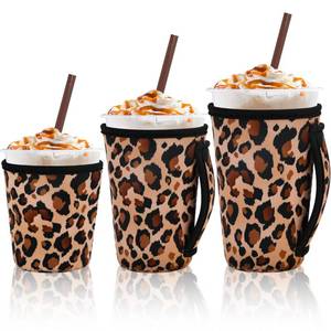 lot 2436 image: LLTDMEST Reusable Neoprene Iced Coffee Sleeves 3 Pcs Fits 16-32 Oz