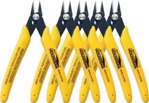 lot 2437 image: HOUSERAN Flush Wire Cutters Snips 5 Inch 5 Pack