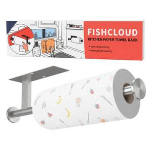 lot 2443 image: FISHCLOUD Paper Towel Holder Wall Mount No Drill SUS304 Stainless Steel
