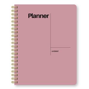 lot 2474 image: Pinkify It Undated Weekly Planner 8.5 x 11 Dashboard Layout Pink