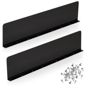 lot 2482 image: Amylove Gutter Valley Splash Guards Roof Rain Diverter Straight Black 2 Pcs