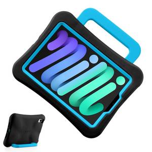 lot 2486 image: LeiJue Kids Tablet Case for iPad Mini 7 8.3 Inch Black with Handle A2995