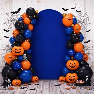 lot 2495 image: Babenest Royal Blue Spandex Wedding Arch Backdrop Cover 7.2 Ft