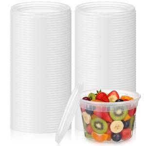 lot 5597 image: Acellegic Clear Deli Container Lids, 100 Pack