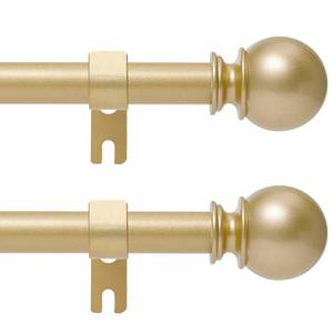lot 5608 image: Poskena Gold Adjustable Curtain Rod 30 to 60 Inch 58 Inch Diameter 2 Pack
