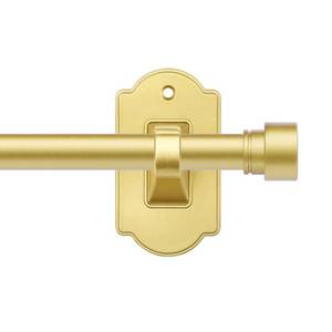 lot 5612 image: TONIAL No Drill Curtain Rod, 32 to 56 Inch, Gold