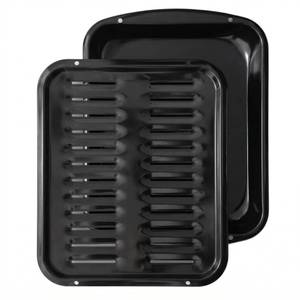lot 5635 image: Culinarin Broiler Pan for Oven Nonstick Porcelain 16.75 x 13 Inch Black