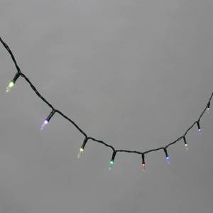lot 6037 image: Philips 150ct LED Mini String Lights RGB App Controlled Green Wire 93215099