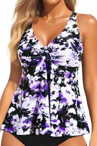 lot 6063 image: Yonique Womens Tankini Swim Top Loose Fit Removable Cups