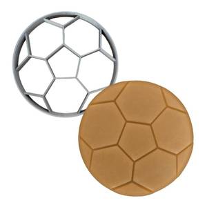 lot 6098 image: Moose Goods Soccer Ball Cookie Cutter & Stamp Set, 4 Inch
