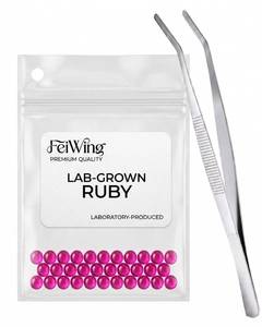 lot 6100 image: Feiwing Lab-Grown Ruby Balls 3mm 20 Pack Undrilled With Tweezers (missing a couple )
