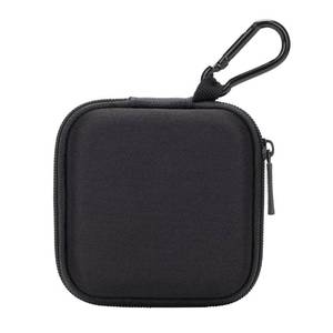 lot 6103 image: Ginsco Mini Square Hard Shell EVA Earbuds Case with Carabiner