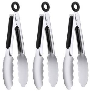 lot 6105 image: Daily Kisn Stainless Steel Kitchen Tongs Set 7-Inch 3 Pieces