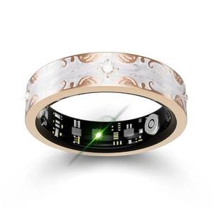 lot 6109 image: GINIXPIONE Smart Ring Health Tracker for Women, White, Size 10  Retail $109.99